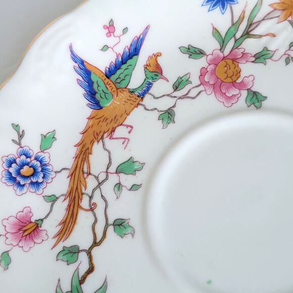 Hammersley Spode Cup Saucer Bird Of Paradise Bone China England Pink Floral - Picture 3 of 7